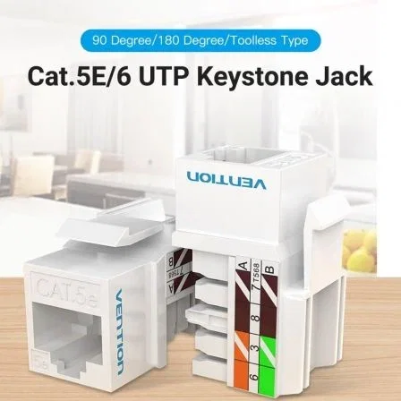 Vention Conector Keystone Jack RJ45 IPFW0 Cat.6 UTP Blanco